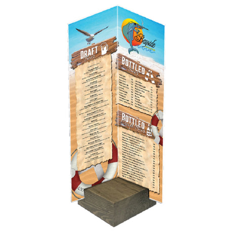 Menu Solutions WDBLOCK-SQUAR Wood Block 3-1/4"W X 3-1/4"D X 1-1/4"H Square