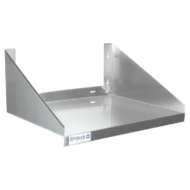 Empura Stainless 1824WMS18G Standard Duty Empura Wall Mount Microwave Shelf 18" X 24" 18GA 430S/S Shelf And Brackets