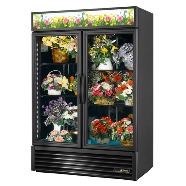 True Refrigeration GDM-49FC-HC~TSL01_BL Floral Merchandiser Two-section