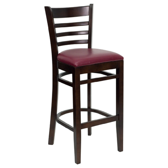 Flash Furniture XU-DGW0005BARLAD-WAL-BURV-GG Hercules Series Restaurant Bar Stool