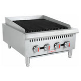 Empura Equipment ECB-24 Heavy Duty Stainless Steel Gas Charbroiler 24"W 80000 BTU