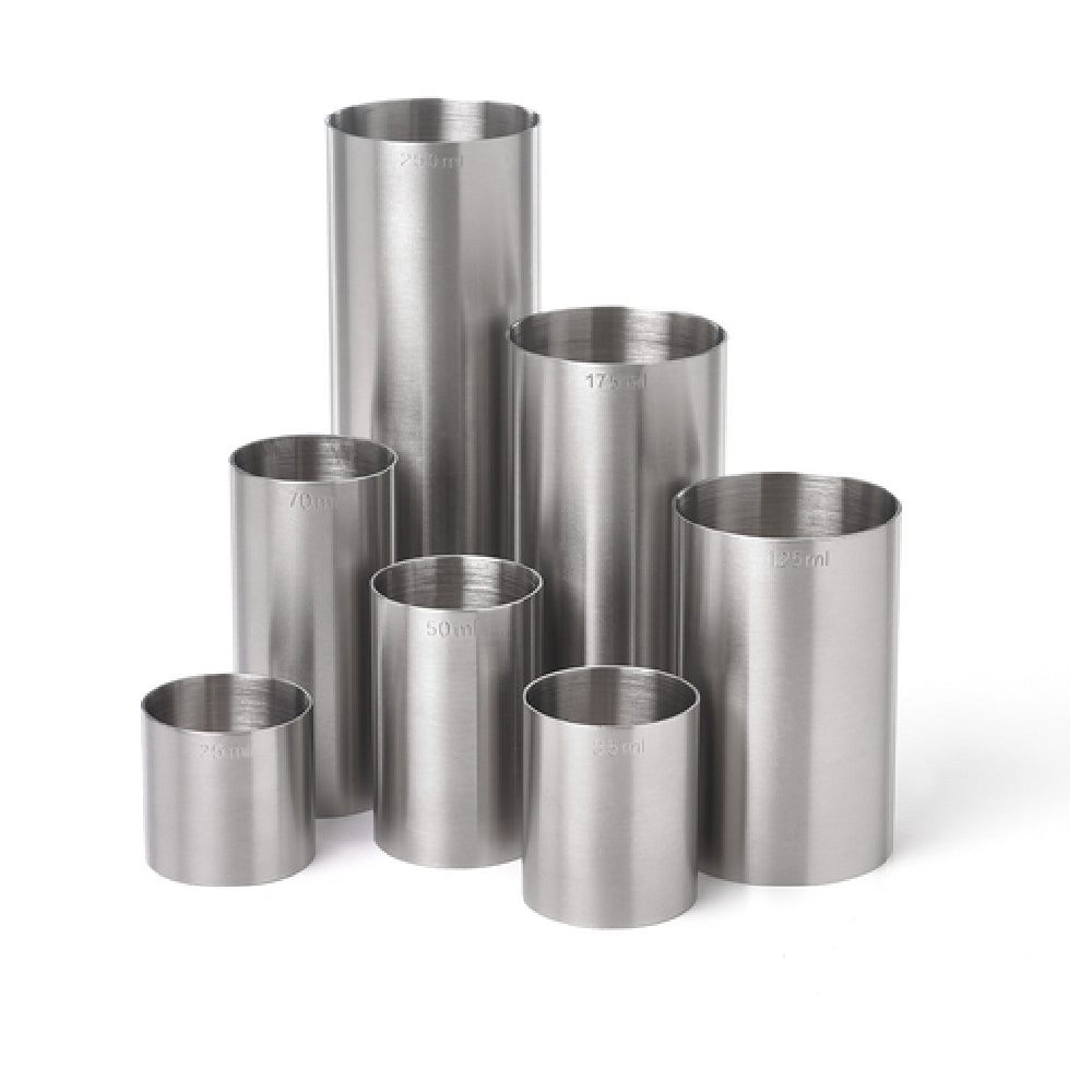 Mercer Culinary M37097 Barfly® Thimble Measure Set 7-piece Includes (1) Each: 25 Ml. (0.84 Oz.)