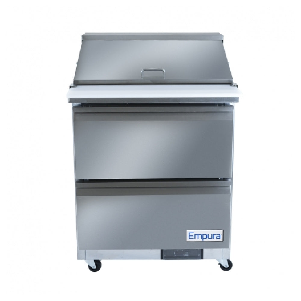 Empura Refrigeration E-KSP29M-D2 Stainless Steel Mega Top Sandwich/Salad Table Refrigerator With 2 Drawers