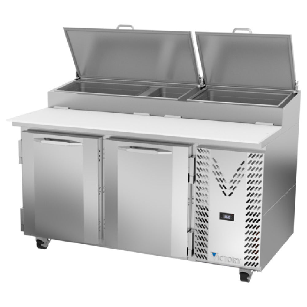 Victory VPP60HC - Pizza Prep Table, Powered By V-Core™, Two-section