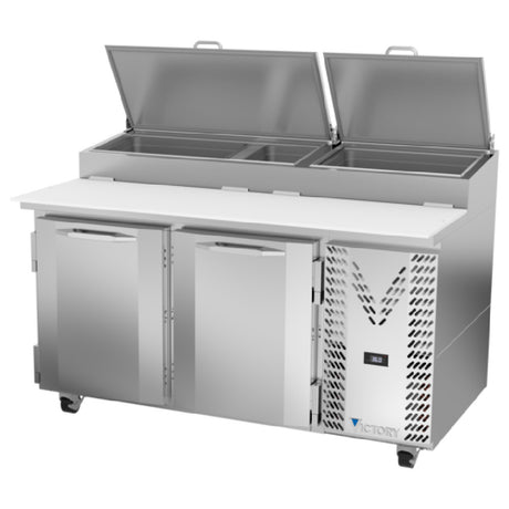Victory VPP60HC - Pizza Prep Table, Powered By V-Core™, Two-section
