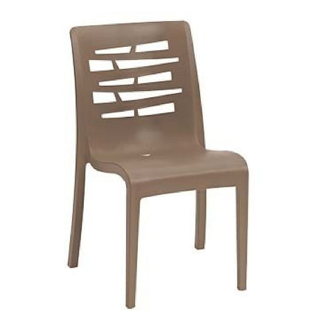 Grosfillex US812181 Essenza Stacking Chair Designed For Outdoor Use Air Molding Technology Resin