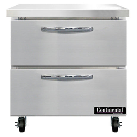 Continental Refrigerator SW32N-D Work Top Refrigerator 32"W 9.0 Cu Ft Capacity