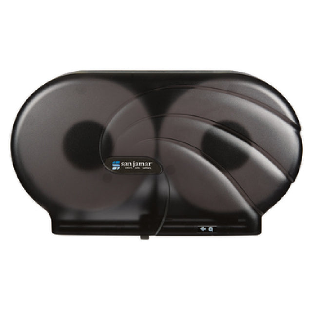 San Jamar R4090TBK Oceans® Bath Tissue Dispenser 19"W X 5-1/4"D X 12"H Fits (2) 9" Jumbo Rolls