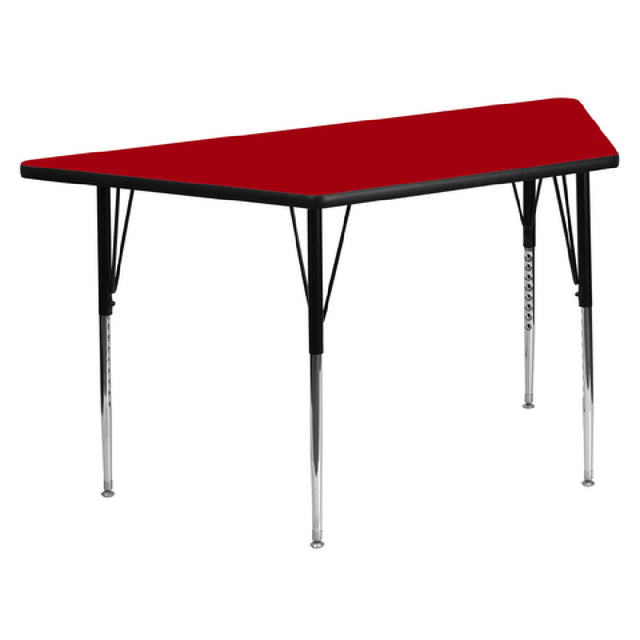 Flash Furniture XU-A3060-TRAP-RED-T-A-GG Activity Table 57-1/2"W X 26-1/4"D X 21-1/8" To 30-1/8" Adjustable Height