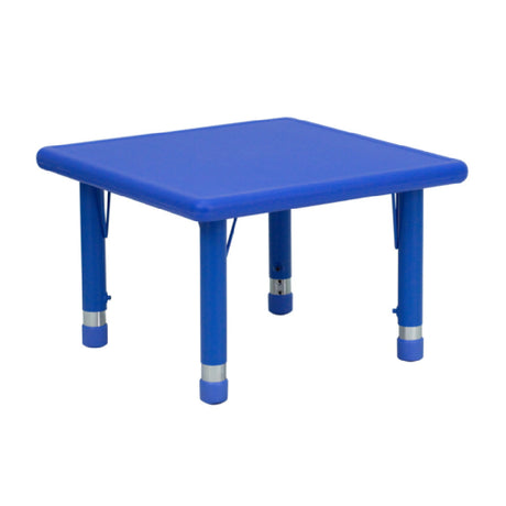 Flash Furniture YU-YCX-002-2-SQR-TBL-BLUE-GG Preschool Activity Table 24"W X 24"D X 14-1/2" To 23-3/4" Adjustable Height