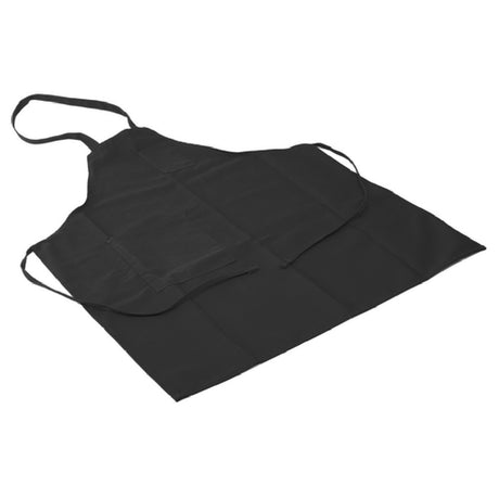 Royal Industries RBA 744 BLK PKT Bib Apron 32" X 28" Poly Cotton Blend