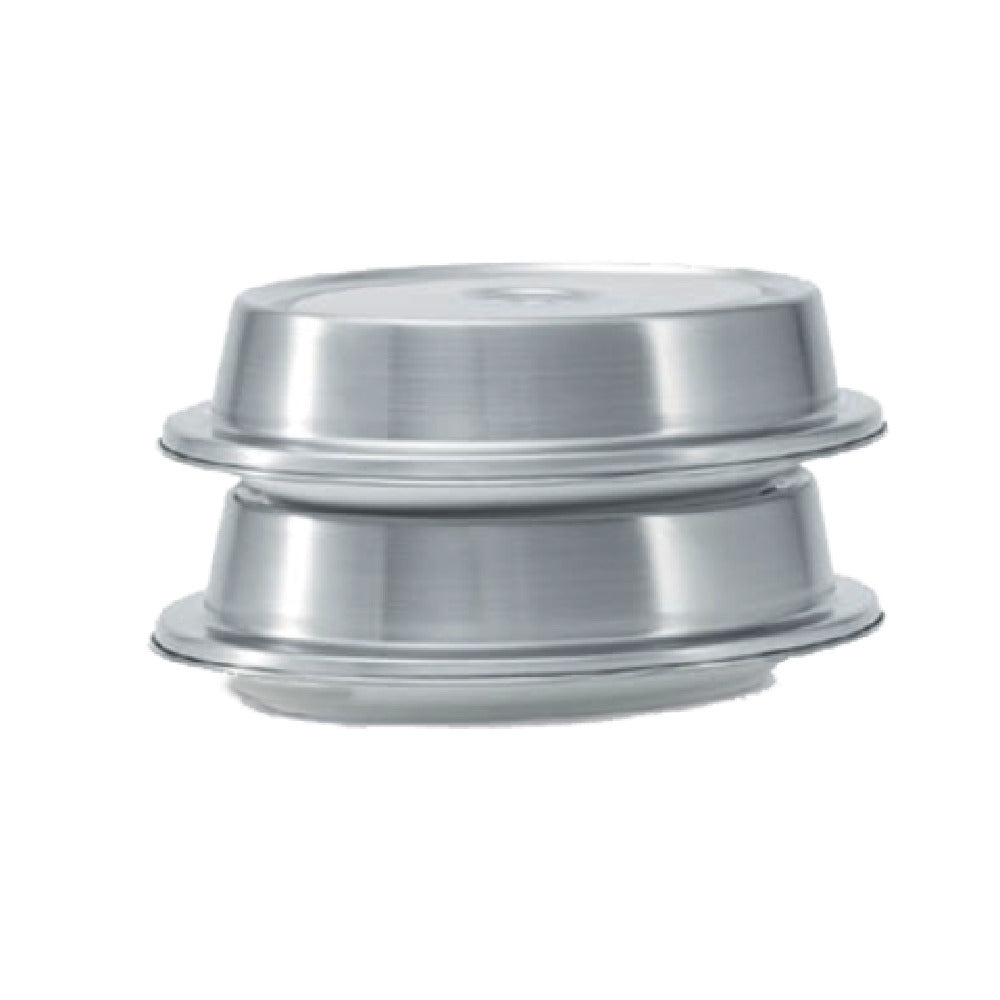 Vollrath PLC-09 Round Custom Plate Cover Fits Plates 9" To 10" Satin-finished 18/8 Stainless Steel