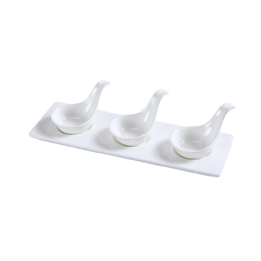 Yanco PS-721 Piscataway Tasting Spoon Set (3) 2" 2 Oz. Spoons