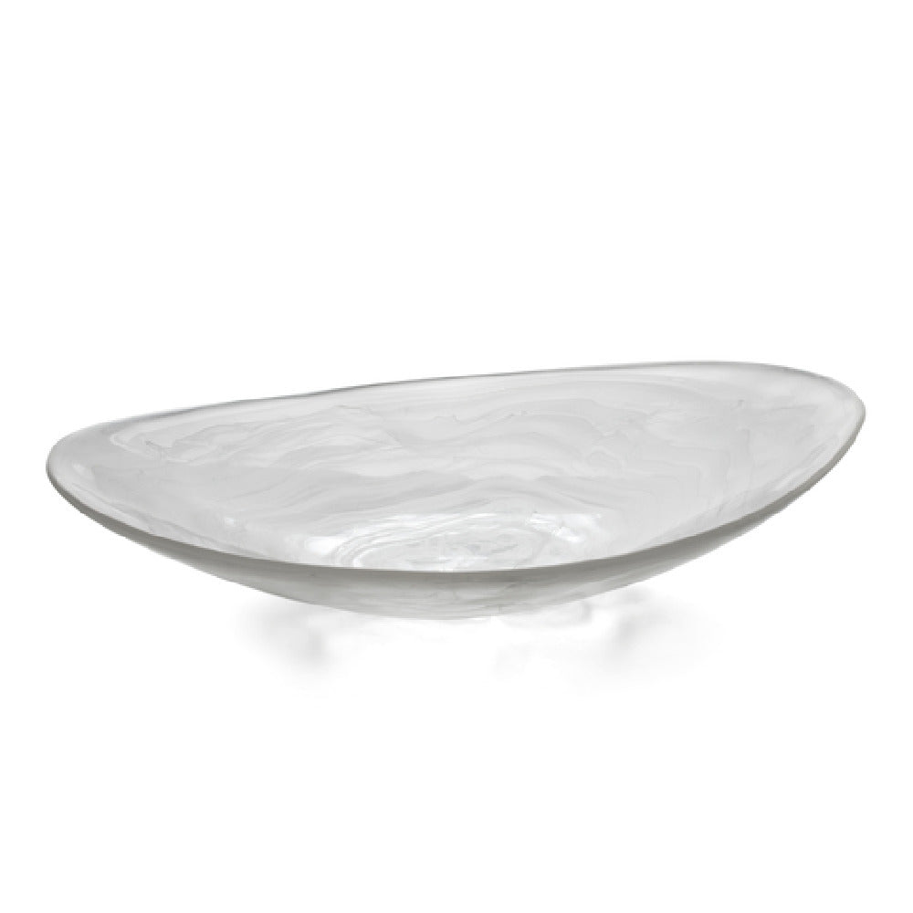 Bon Chef 59020-FROST Shallow Oval Resin Bowl 17.25" X 11" X 3.75" Lead Free