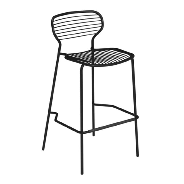 Emuamericas Llc E1303-16 Apero Stacking Barstool Outdoor/indoor Steel Rods Back And Seat