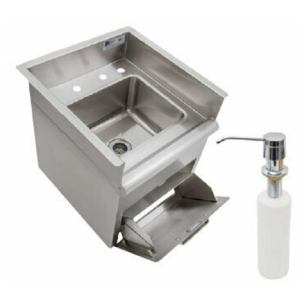 John Boos PB-DISINK091106-STD Pro-Bowl Drop-In Sink 1-compartment 16-1/2"W X 17-1/2"D X 17-1/4"H Overall Size