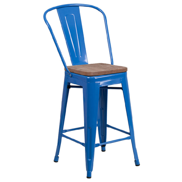 Flash Furniture CH-31320-24GB-BL-WD-GG Bar Stool 500 Lb. Weight Capacity Counter Height