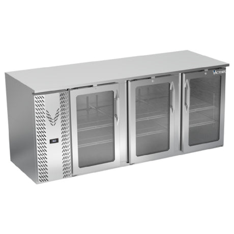 Victory VBB78HC-FG-S - Back Bar Refrigerator, Food Rated, Three-section