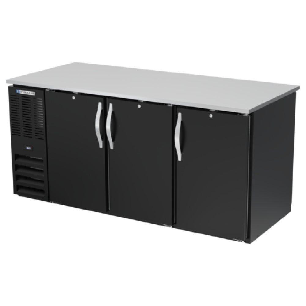 Beverage Air BB72HC-1-PT-B - Refrigerated Back Bar Pass-Thru Storage Cabinet, Three-section