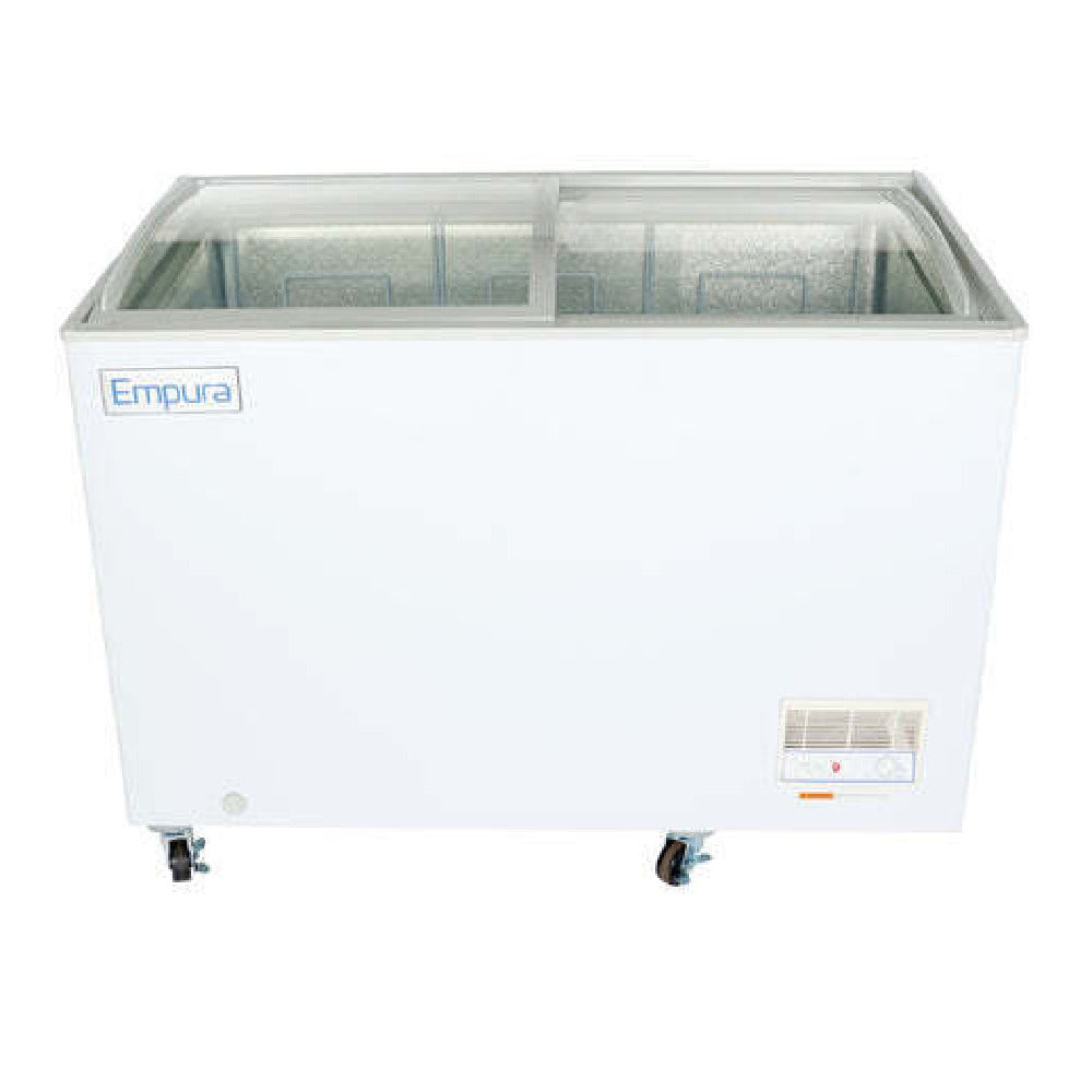 Empura E-CFCG-10 - Oblique Curved Lid Chest Freezer, 47.05"W X 25.75"D X 36.89"H