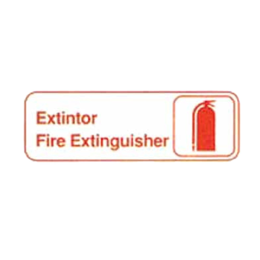 Tablecraft 394582 Cash & Carry Sign 3" X 9" "Extintor/Fire Extinguisher"