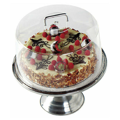 Cambro RD1200CW135 Camwear® Cake Display Cover 12" Dia. X 8-1/4"H Chrome Handles Are Attached