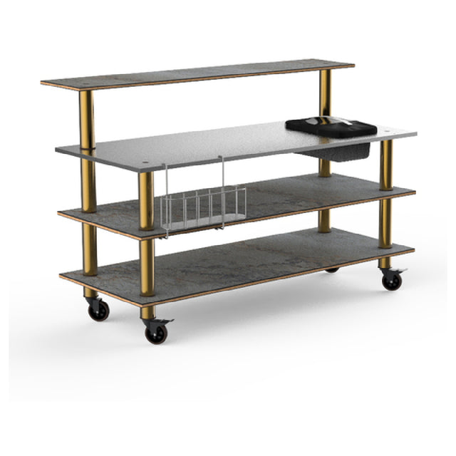 Steelite MGCMLC05GBXW Mogogo Buffet Solutions Modular ProBar Station 4-tier 71" X 40" X 47-1/2"H