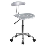 Flash Furniture LF-214-SILVER-GG Vibrant Swivel Task Chair 29-1/4" To 34-3/4" Adjustable Height