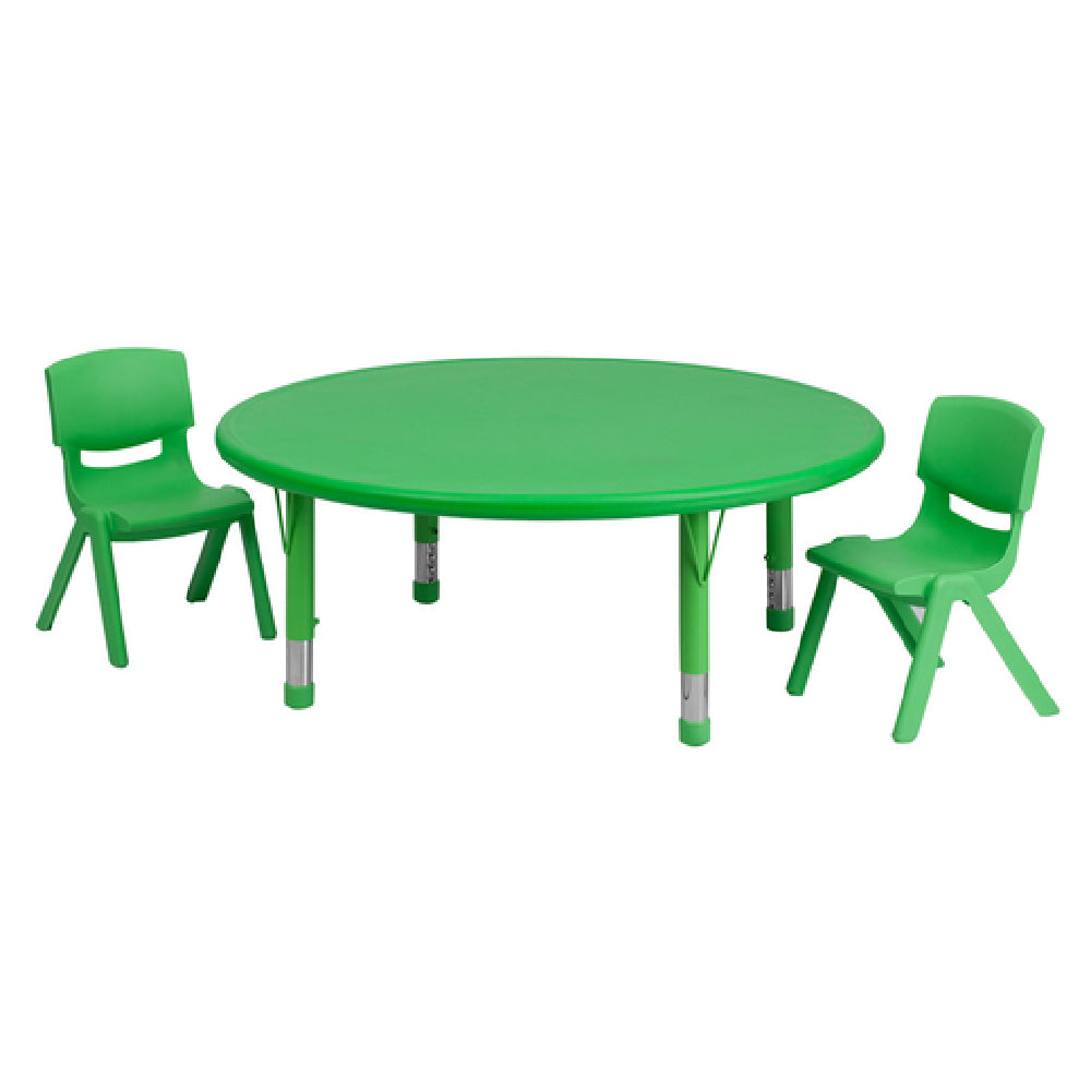 Flash Furniture YU-YCX-0053-2-ROUND-TBL-GREEN-R-GG Preschool Activity Table Set