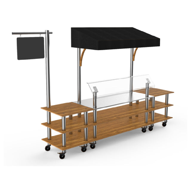 Steelite MGCMLA04BSBW Mogogo Buffet Solutions Modular Classic Canopy Station 3-tier