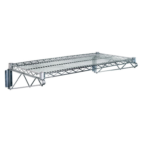 Quantum WDWB1448GY Cantilever Single Shelf Wall Mount (1) 48"W X 14"D Wire Shelf