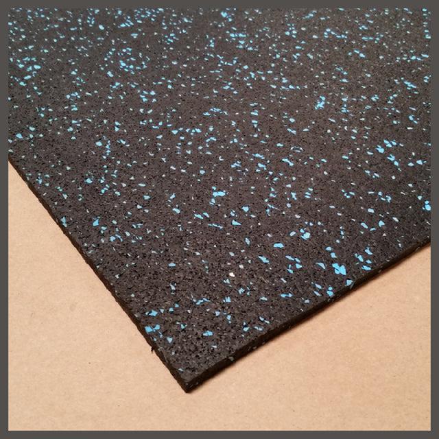 Cactus Mat 1035R-4CS_BLUE SPECKLED Enviro-Gym Sports Matting 4' X 50' Roll 3/8" Thick