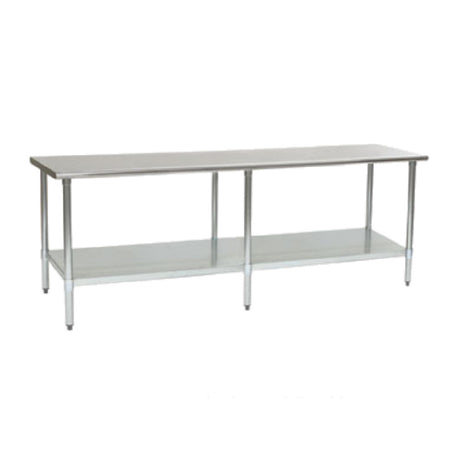 Eagle T30108EB Deluxe Series Work Table 108"W X 30"D 16/300 Series Stainless Steel Top