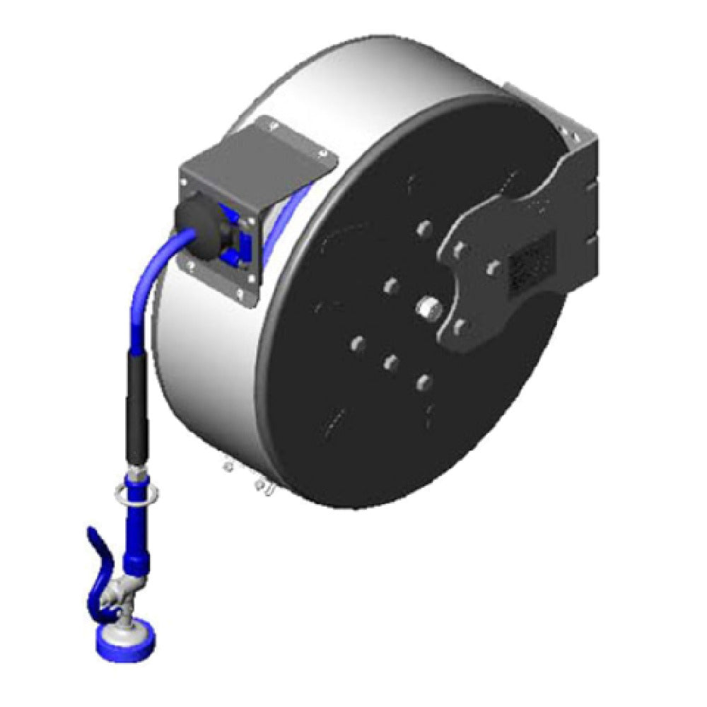 T&S Brass B-7242-C01 Hose Reel System Enclosed 3/8" X 50' Hose With High Flow Blue Spray Valve