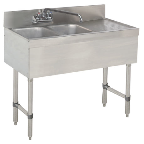 Advance Tabco SLB-32L-X Special Value Sink Unit 2-compartment 36"W X 18"D X 33"H Overall