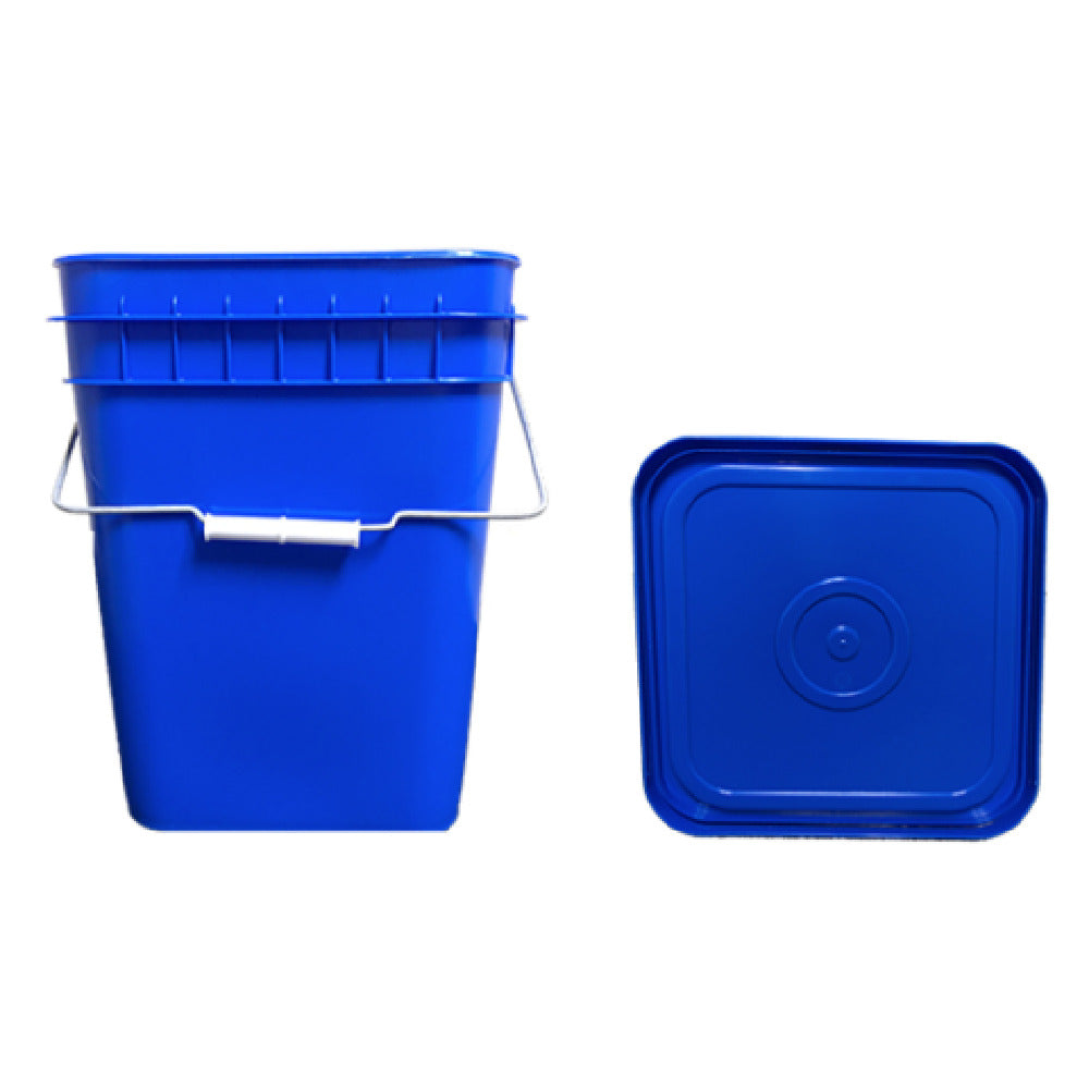 Buccaneer Container Corp 2006512050 (Buccaneer) Square Bucket With Blue Lid Blue (4) Gallon (custom Printed) (6 Each Per Case)