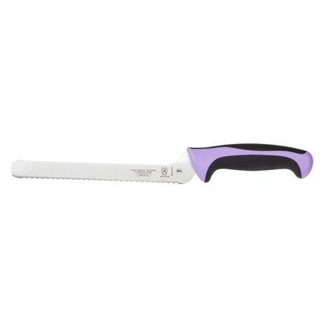 Mercer Culinary M22418PU Millennia Colors® Bread Knife 8" Offset