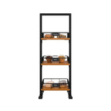 Koolmore KM-SDW-3SOP - Wooden Vertical Display Case, 12"W X 12"D X 31"H, (3) Eucalyptus-wood Shelves With Guard Rails