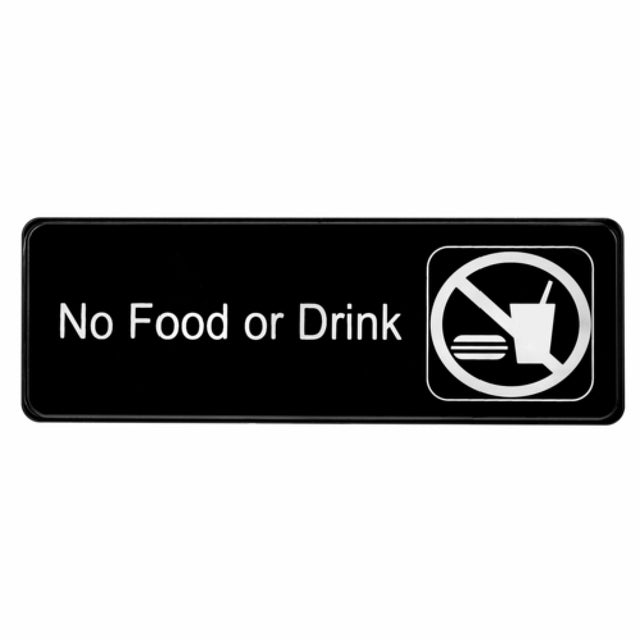 Alpine Industries ALPSGN-22 Sign 9" X 3" "No Food Or Drink"