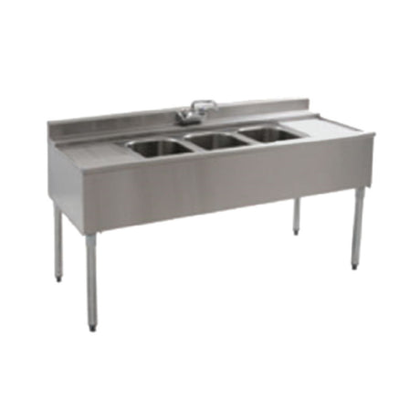 Eagle B4R-22-X 2200 Series Underbar Sink Unit Three Compartment 48"W X 24"D X 33-1/2"H