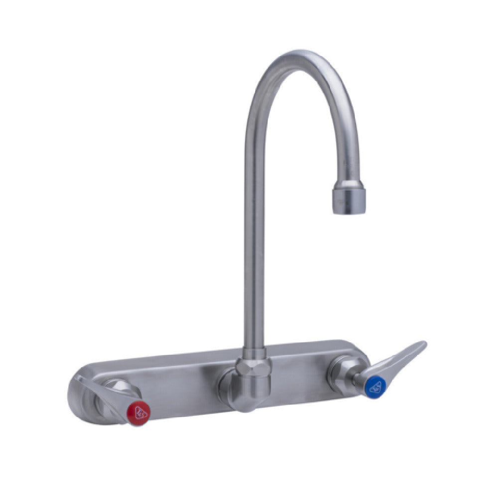 T&S Brass S-1147-CR EverSteel Workboard Faucet 8” Wall Mount Mixing Faucet With Body