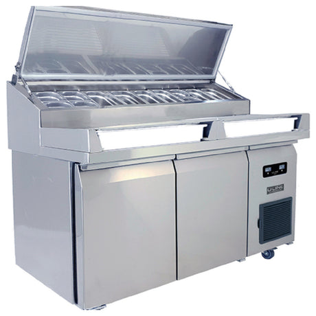 U-Line Corporation UCPT565-SS61A U-Line Commercial Refrigerated Prep Table With Condiment Rail