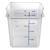 Hubert 11835 - HUBERT® 18 Qt Clear Plastic Storage Container - 11"L X 11"W X 12 1/2"D