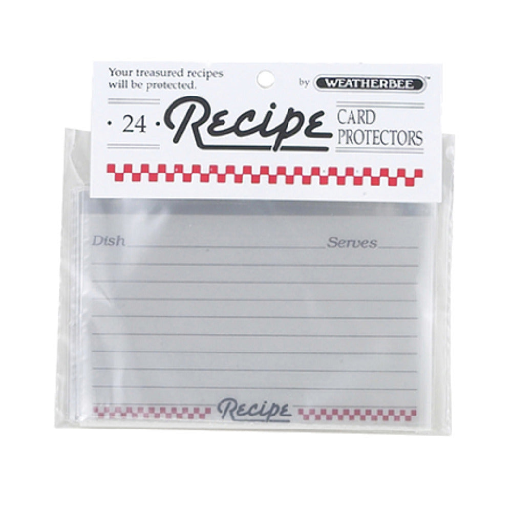 Harold Import Co. 074 Weatherbee Recipe Card Protectors 3" X 5" (24 Pack)