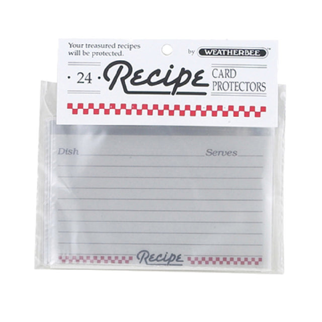 Harold Import Co. 074 Weatherbee Recipe Card Protectors 3" X 5" (24 Pack)