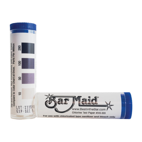 Bar Maid DIS-303 Bar Maid Chlorine Test Strips Easy-To-Read Color Chart