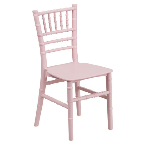 Flash Furniture LE-L-7K-PK-GG Kid's Chiavari Chair 330 Lb. Weight Capacity One-piece Polypropylene