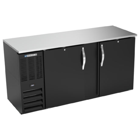 Beverage Air BBN68HC-B - Refrigerated Back Bar Storage Cabinet, Two-section, 68"W X 26-3/8"D X 34"H