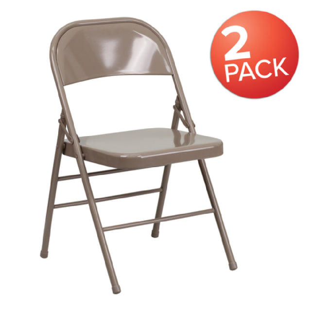 Flash Furniture 2-HF3-MC-309AS-BGE-GG Hercules Series Folding Chair 300 Lb. Weight Capacity