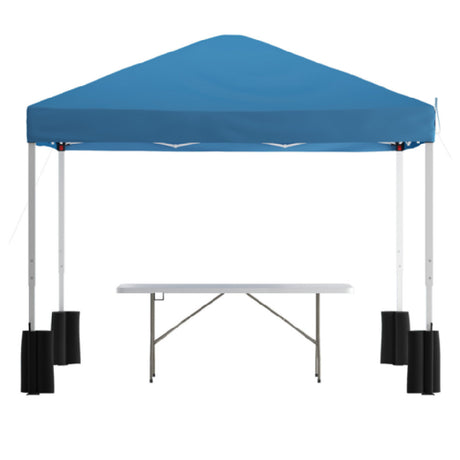 Flash Furniture JJ-GZ10PKG183Z-BL-GG Otis Pop-up Canopy Tent And Folding Table Set